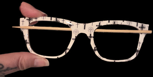 White with Black Crosses frame topper for Pair Jessie frames ready to ship
