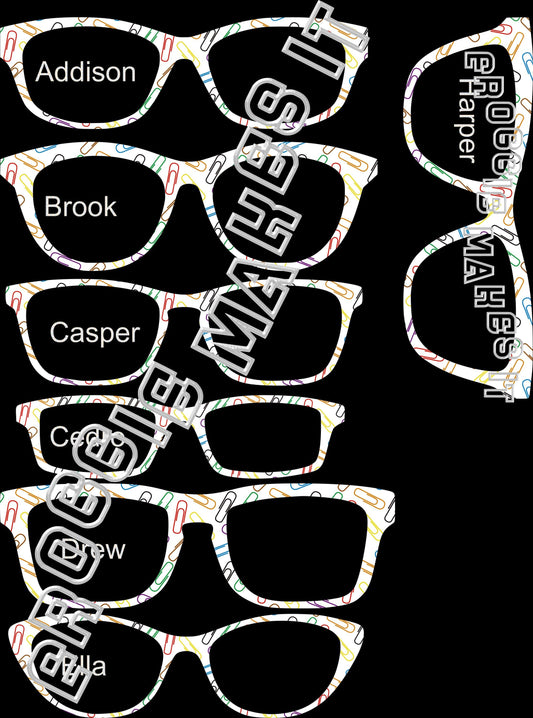 Opaque Paperclip frame topper compatible with Pair frames +