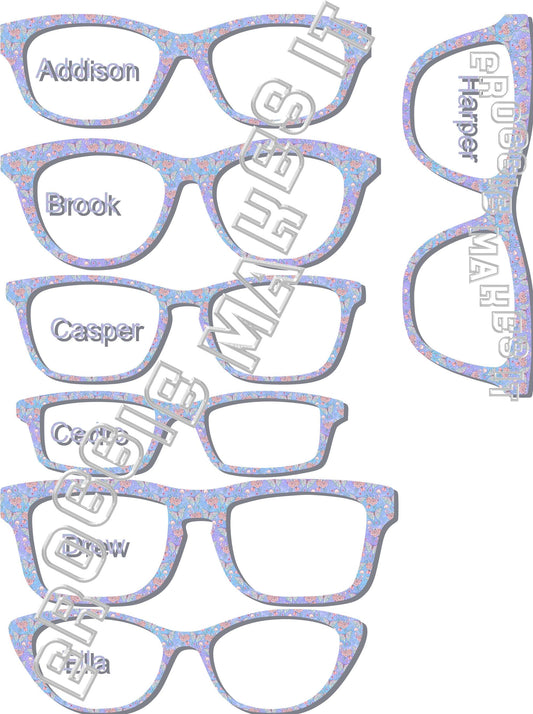 Opaque Pastel Butterflies frame topper to fit Pair frames