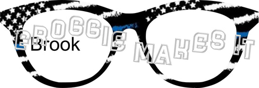 Holographic Back the Blue frame topper compatible with Pair frames +