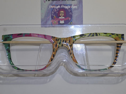 Holographic Abstract Animal Print frame topper compatible with Pair frames +