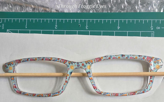 Ready to Ship Groovy Getaway Cedro frame topper for Pair frames with light shimmer added