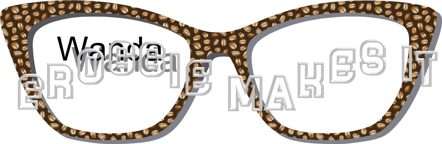 Holographic Coffee Beans frame topper compatible with Pair frames