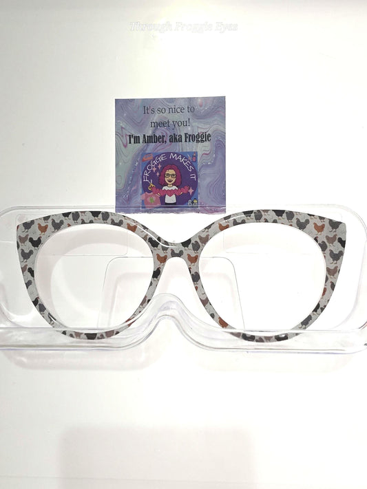 Opaque Happy Hens frame topper compatible with Pair frames