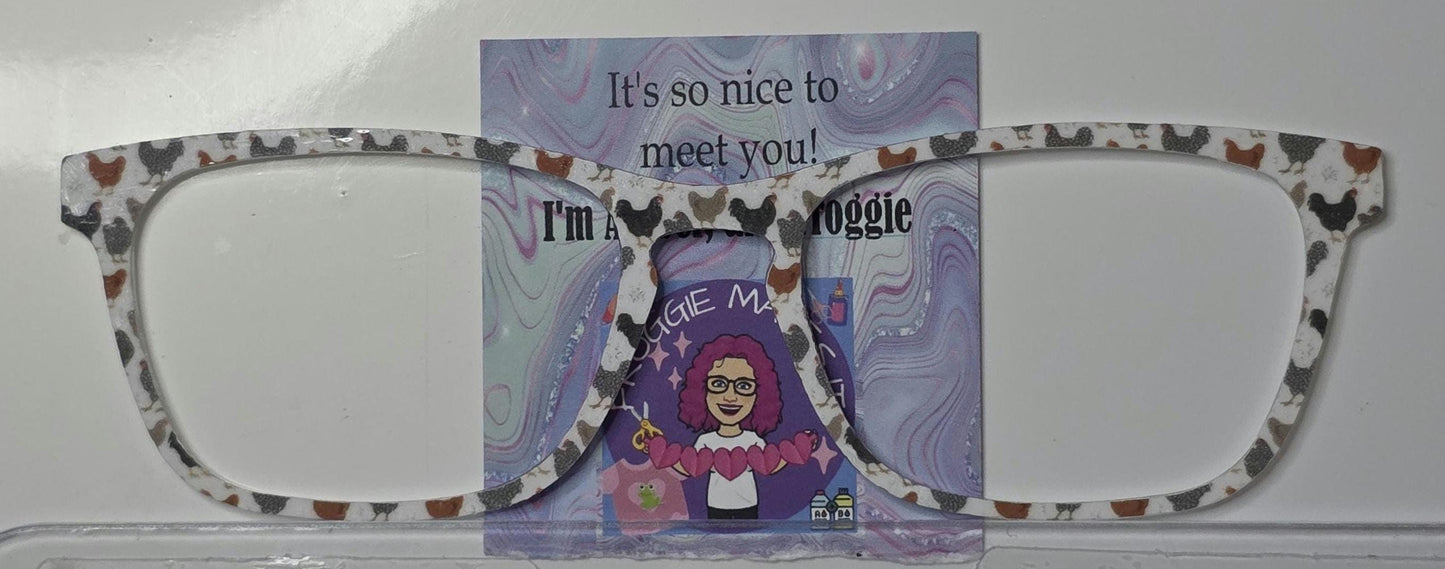 Opaque Happy Hens frame topper compatible with Pair frames