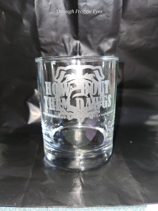 Etched 14oz Glass