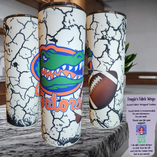 20oz Sealed Fabric Wrapped Tumbler- Unique Texture
