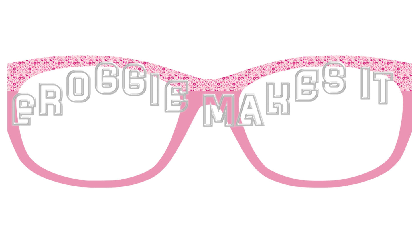 Breast Cancer Pink split frame topper for Pair frames
