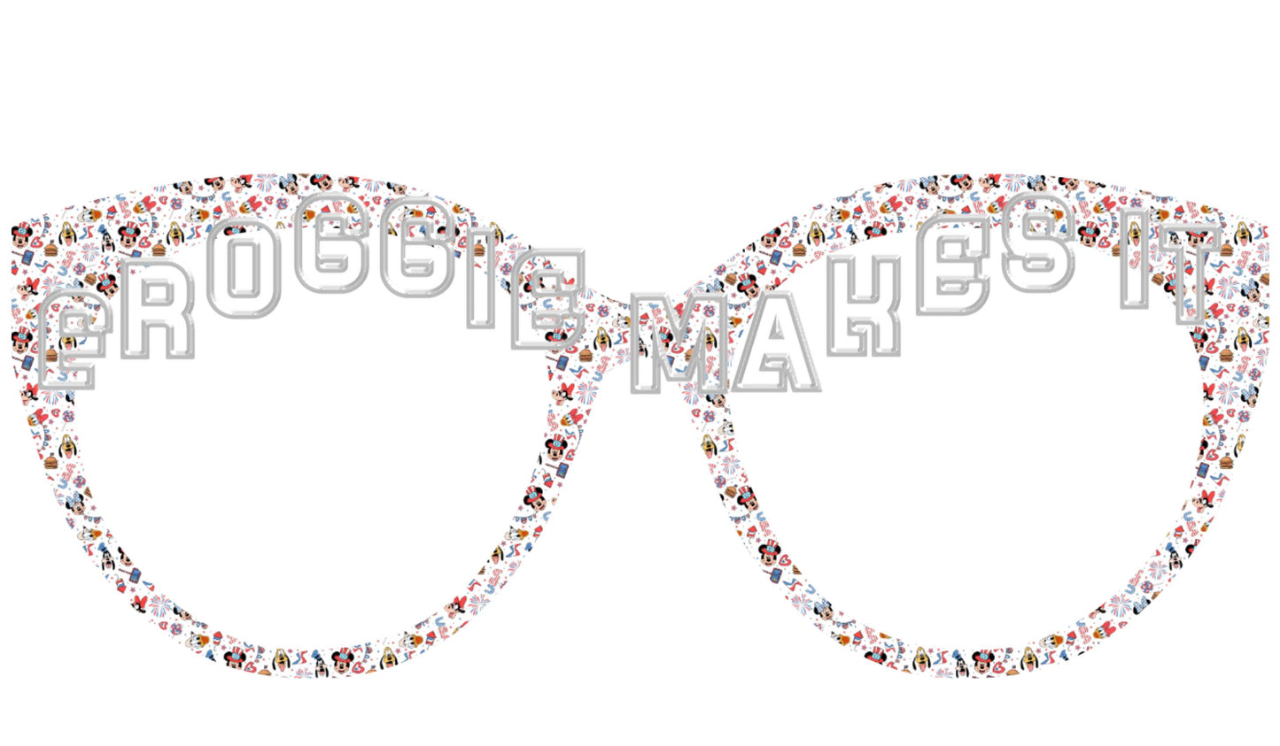 MM & friends patriotic party frame topper for Pair frames