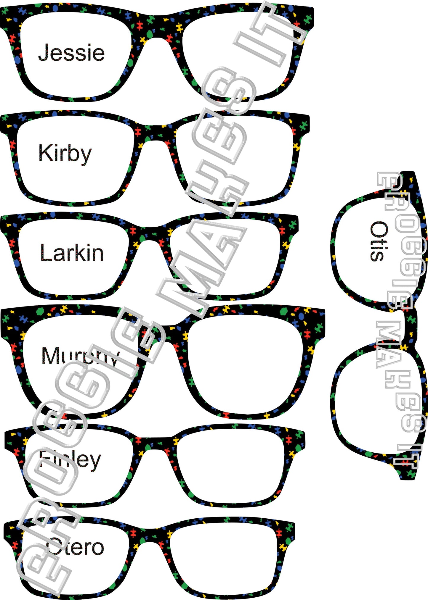 Autism Leopard frame topper compatible with Pair frames