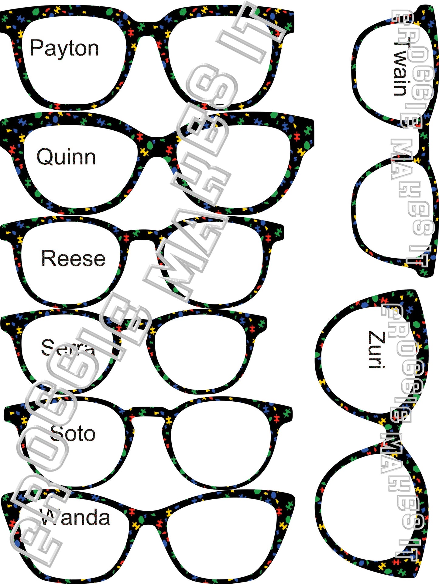 Autism Leopard frame topper compatible with Pair frames