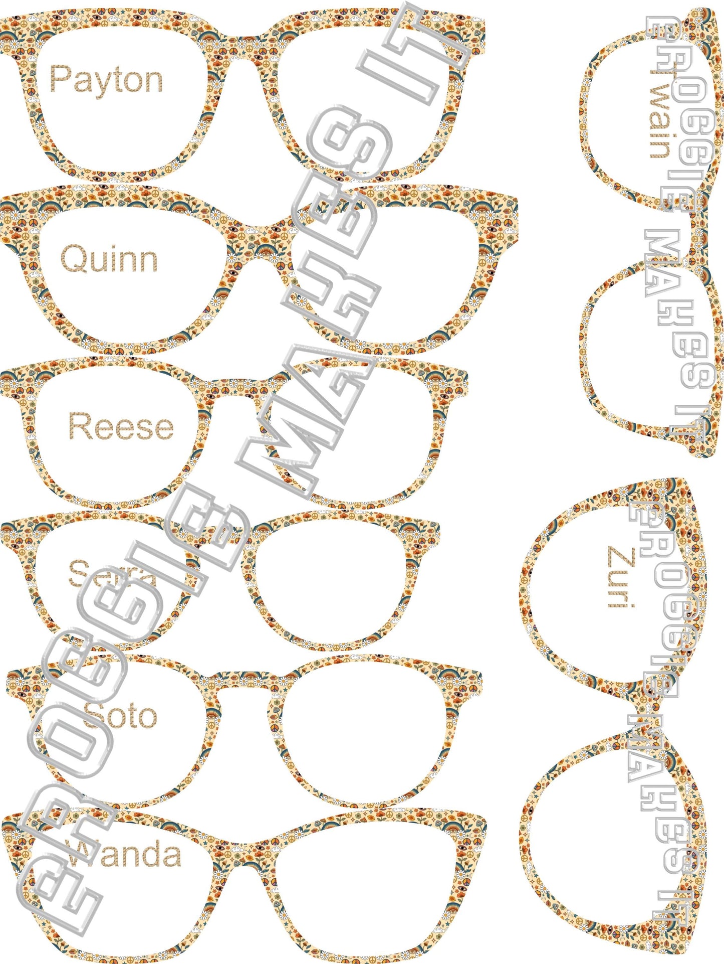 Happy Hippie frame topper compatible with Pair frames