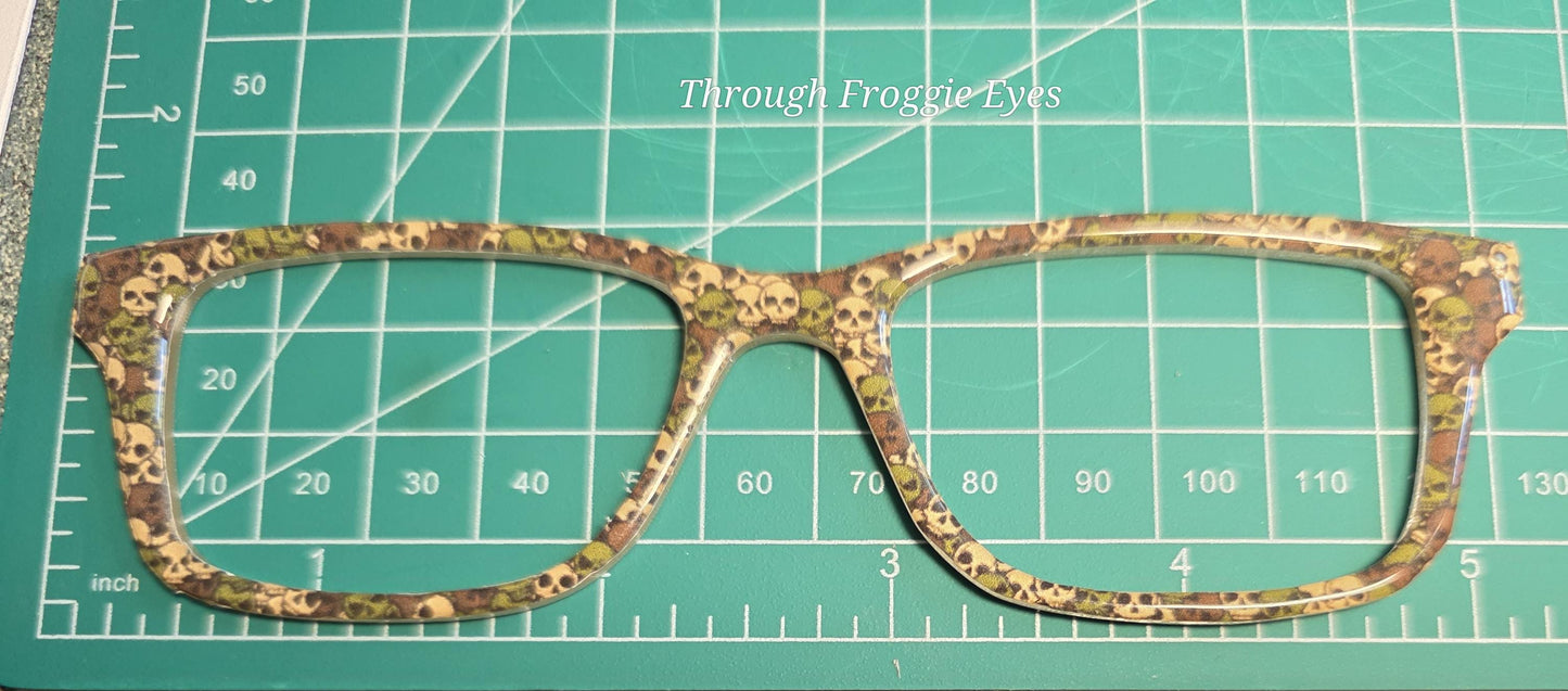 Camo Skulls frame topper for Pair frames