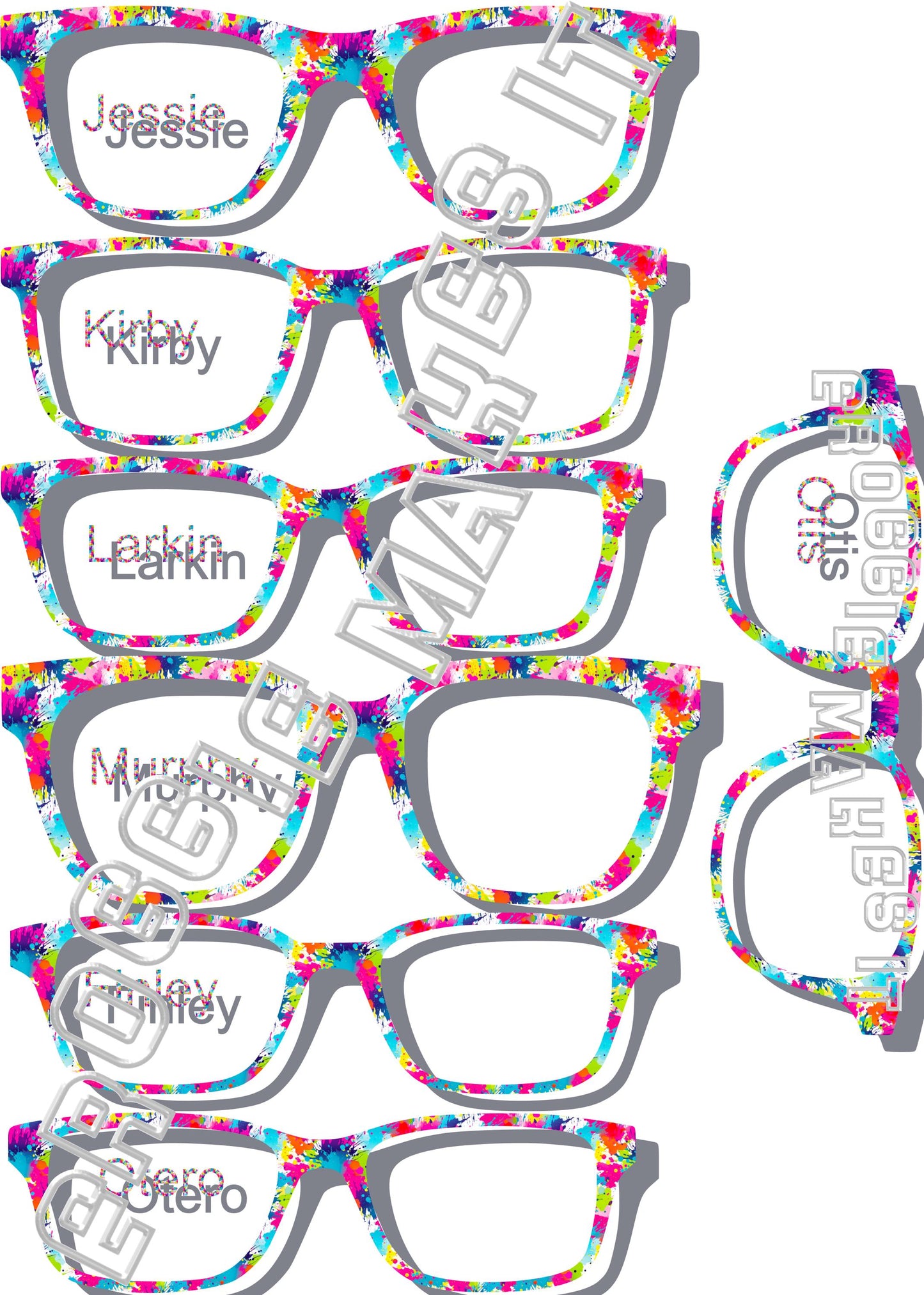 Paint Splatter frame topper for Pair frames