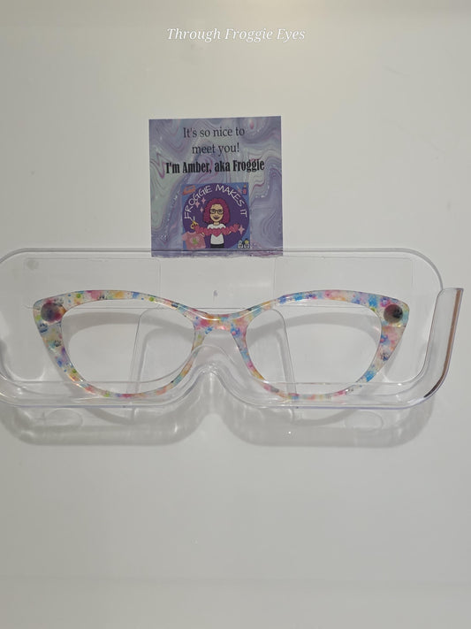 Translucent Watercolor Splash Paws frame topper compatible with Pair Ella frames