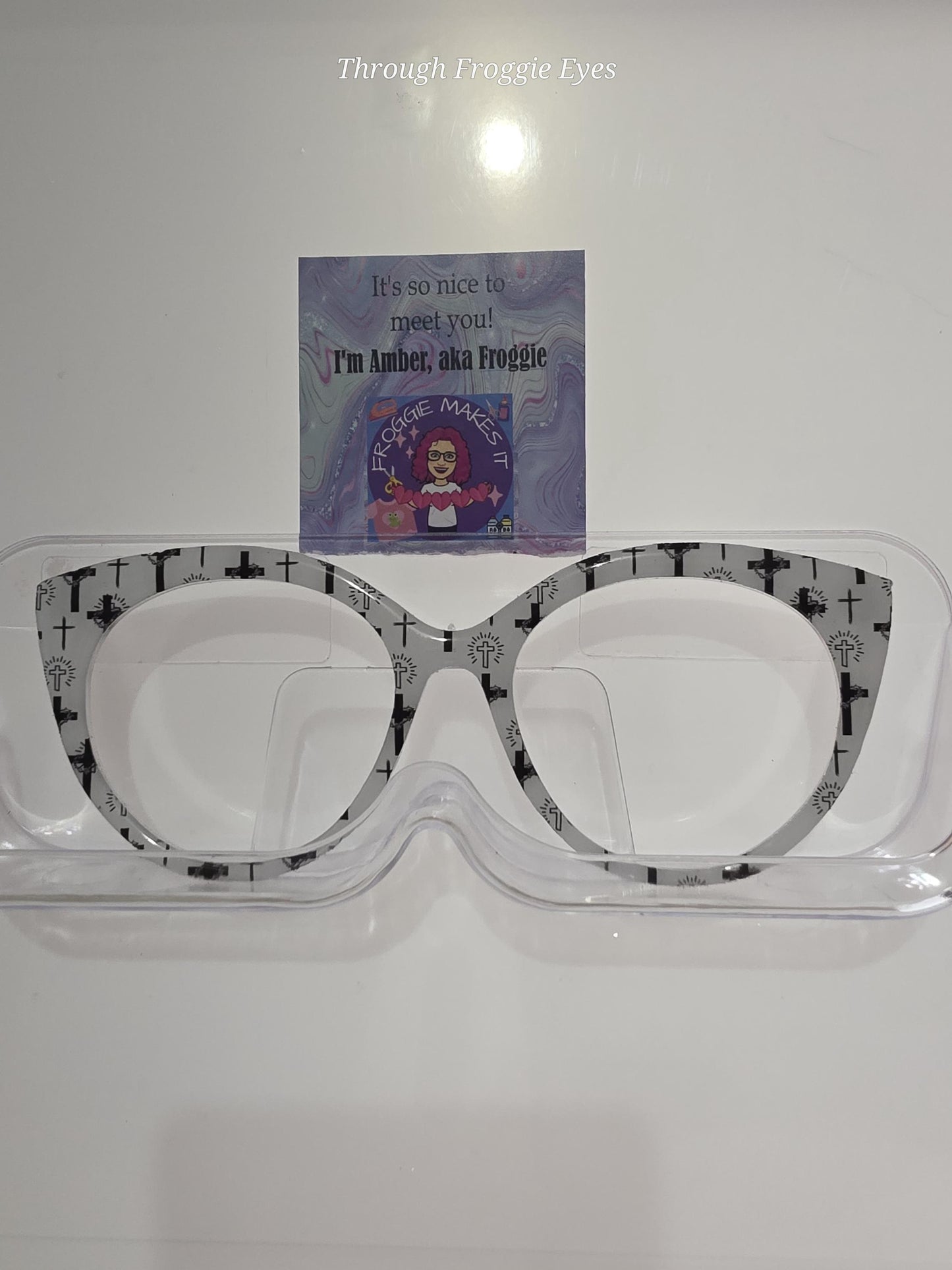 Crosses BW frame topper for Pair frames