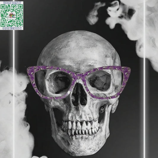 Opaque Purple Skulls frame topper to fit Pair frames