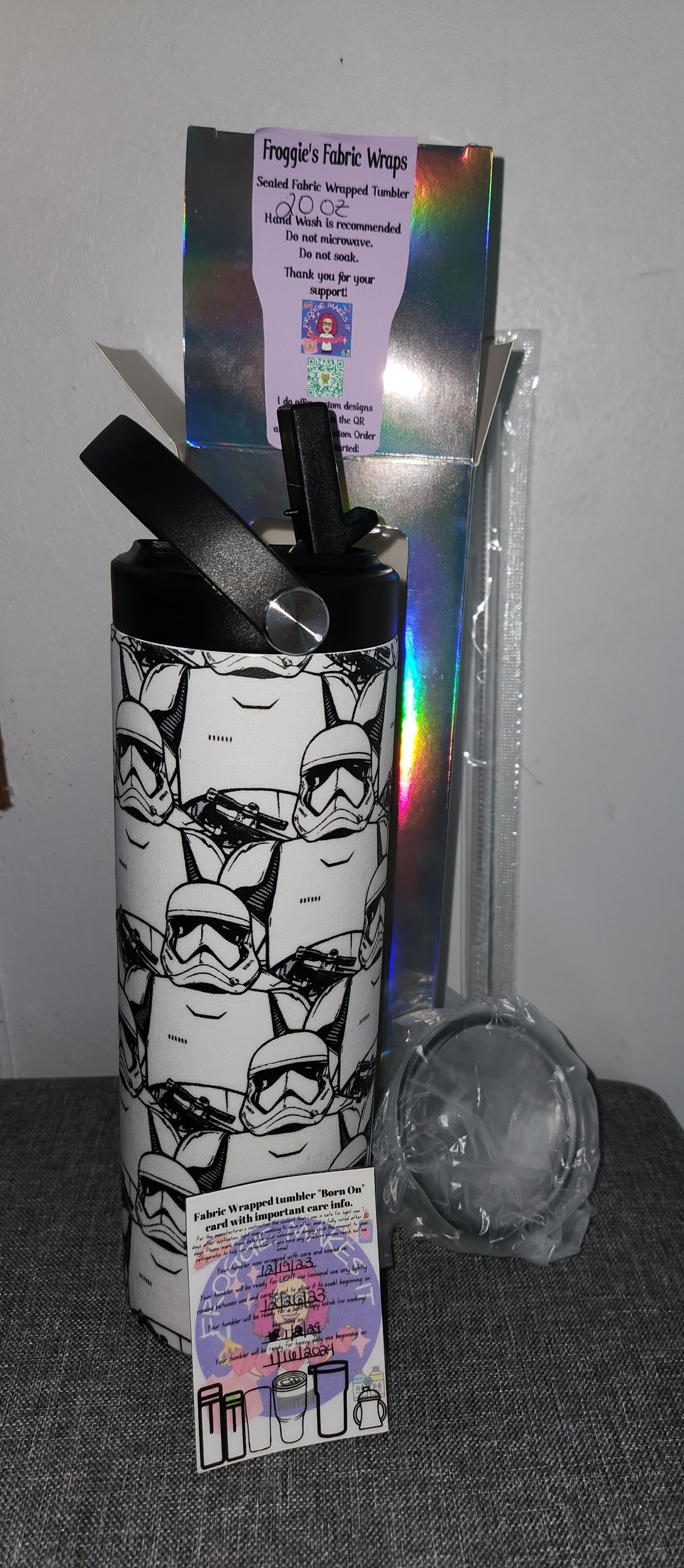 Storm Troopers Fabric Wrapped & Sealed Tumbler